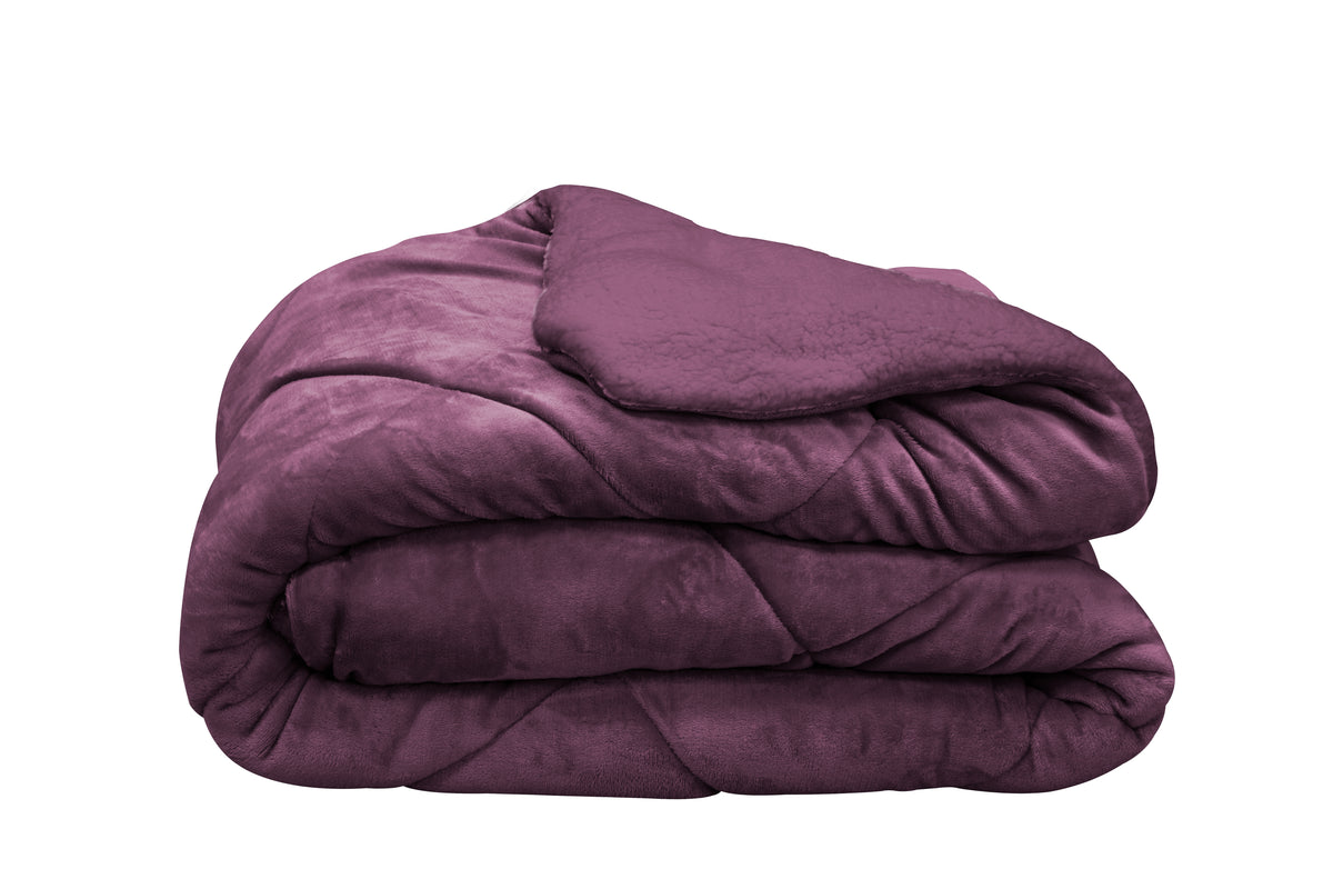 2 в 1 Одеяло шерпа/олекотена завивка, Artisti Italiani Reverie, 160/220, лилаво