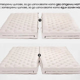 Двулицев матрак от вълна в 2 части от Home of Wool с текстил от лен