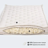 Двулицев матрак с органична GOTS вълна от Home of Wool с текстил от памук, 18 см