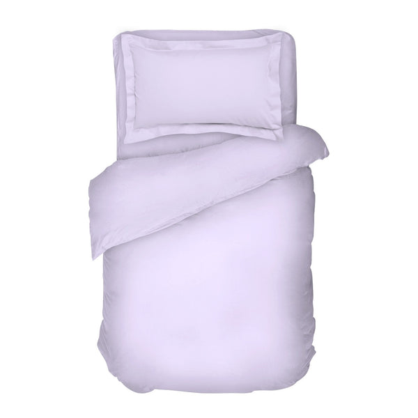 Качествено спално бельо памучен сатен в светло лилаво, 3 части - Dilios