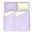 Двуцветно спално бельо памучен сатен светло лилаво и екрю, 5 части - Dilios