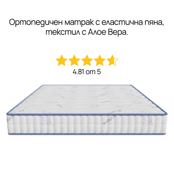 Двулицев матрак Aloe Wellness от Sleepy, 18 см