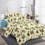 Спално бельо 6 части без ластик, 100% памук - А359 от Onesleep