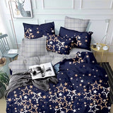 Спално бельо 6 части без ластик, 100% памук - А364 от Onesleep