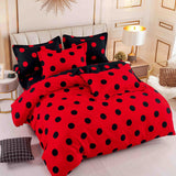 Спално бельо 6 части с ластик, 100% памук - А446 от Onesleep