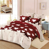 Спално бельо 6 части с ластик, 100% памук - А453 от Onesleep