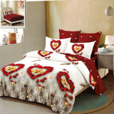 Спално бельо 6 части с ластик, 100% памук - А463 от Onesleep