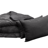 Сет луксозно одеяло и 2 възглавници, сив