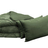 Сет луксозно одеяло и 2 възглавници, зелен