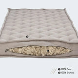 Двулицев матрак с органична GOTS вълна от Home of Wool с текстил от лен, 13 см