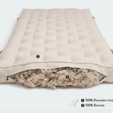 Двулицев матрак с органична GOTS вълна от Home of Wool с текстил от вълна, 13 см