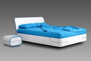 Спалня Нордик бяло и синьо