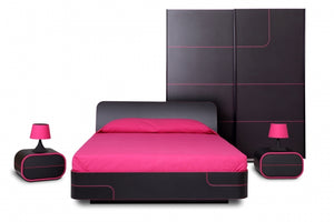 Спален комплект Нордик - черно и розово