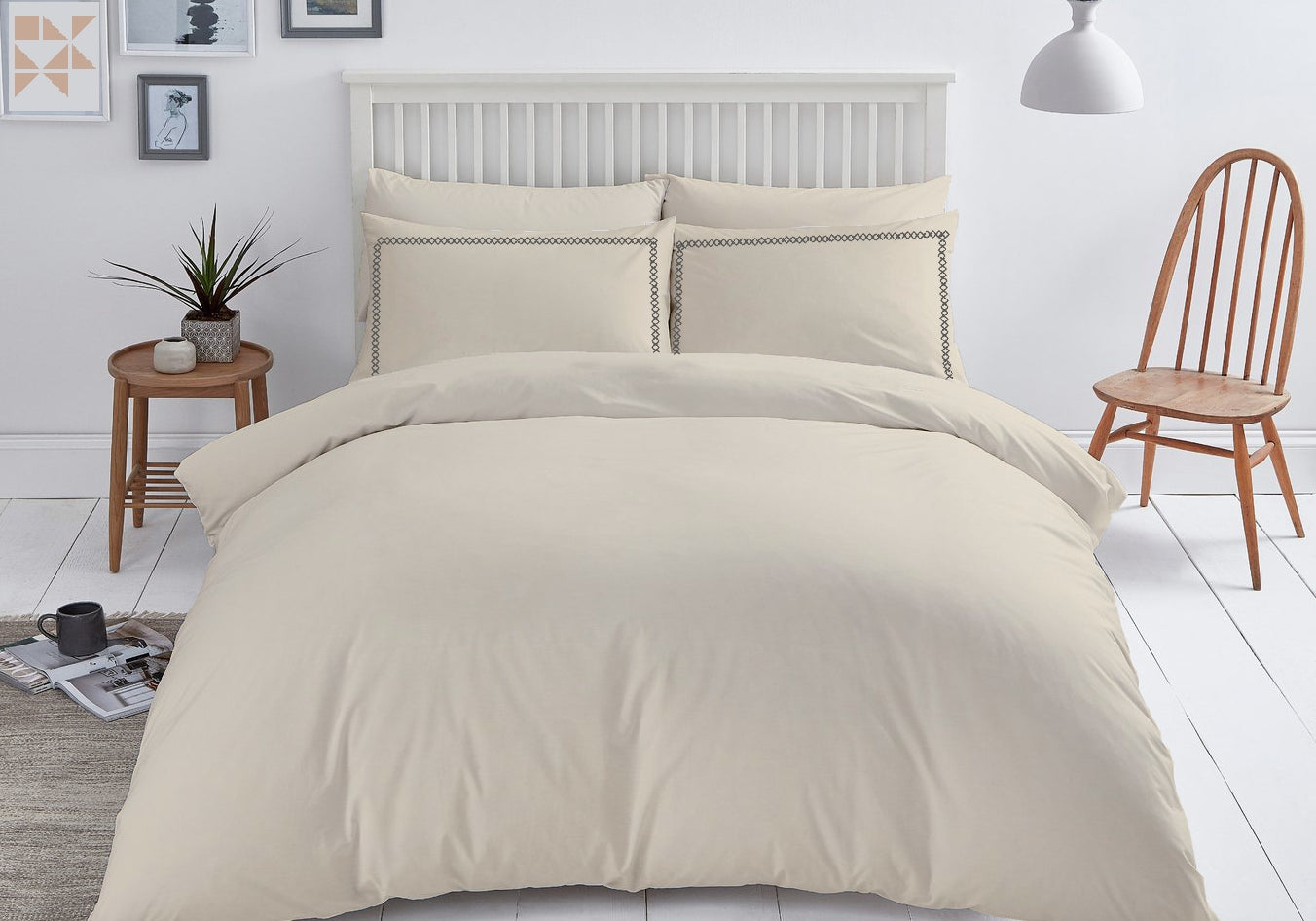 Спално бельо Kenar - беж