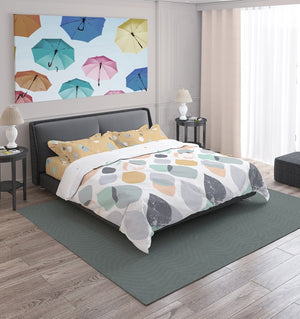 Спално бельо в пастелни цветове Серена, двоен размер с един спален плик 100% памук ранфорс - 3