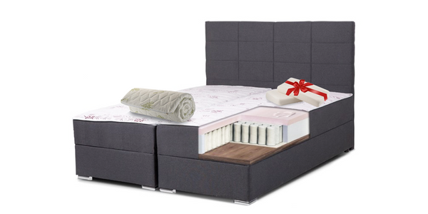 Легло с два матрака и топ матрак Double Comfort Dark Pocket 160/200 см - 1