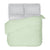 Двуцветно спално бельо от памучен сатен в светло зелено и светло сиво, 4 части - DIlios - 1