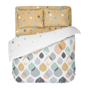 Спално бельо в пастелни цветове Серена, двоен размер с един спален плик 100% памук ранфорс - 1 